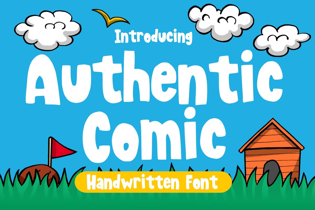 Пример шрифта Authentic Comic #1