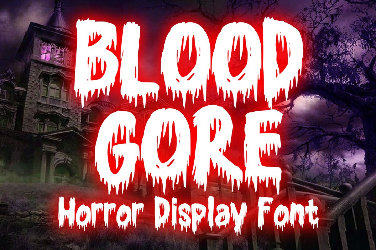 Пример шрифта Blood Gore #1