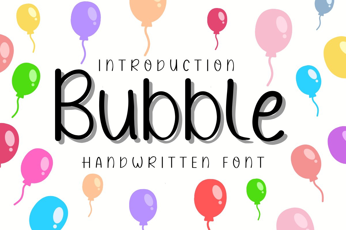 Пример шрифта Bubble #1