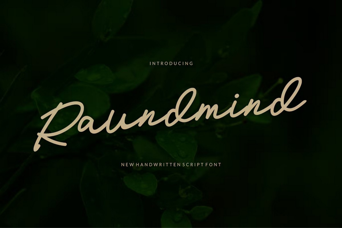 Пример шрифта Raundmind #1