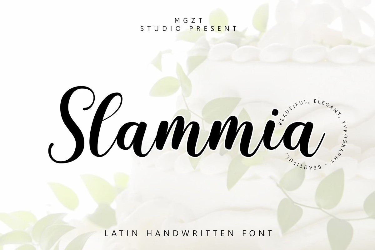 Пример шрифта Slammia #1