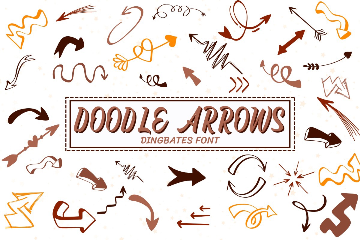 Пример шрифта Doodle Arrows #1