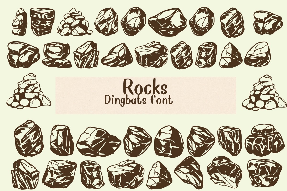 Пример шрифта Rocks #1