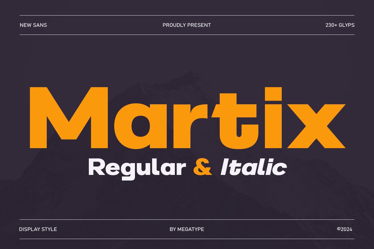 Пример шрифта Martix Sans Serif #1