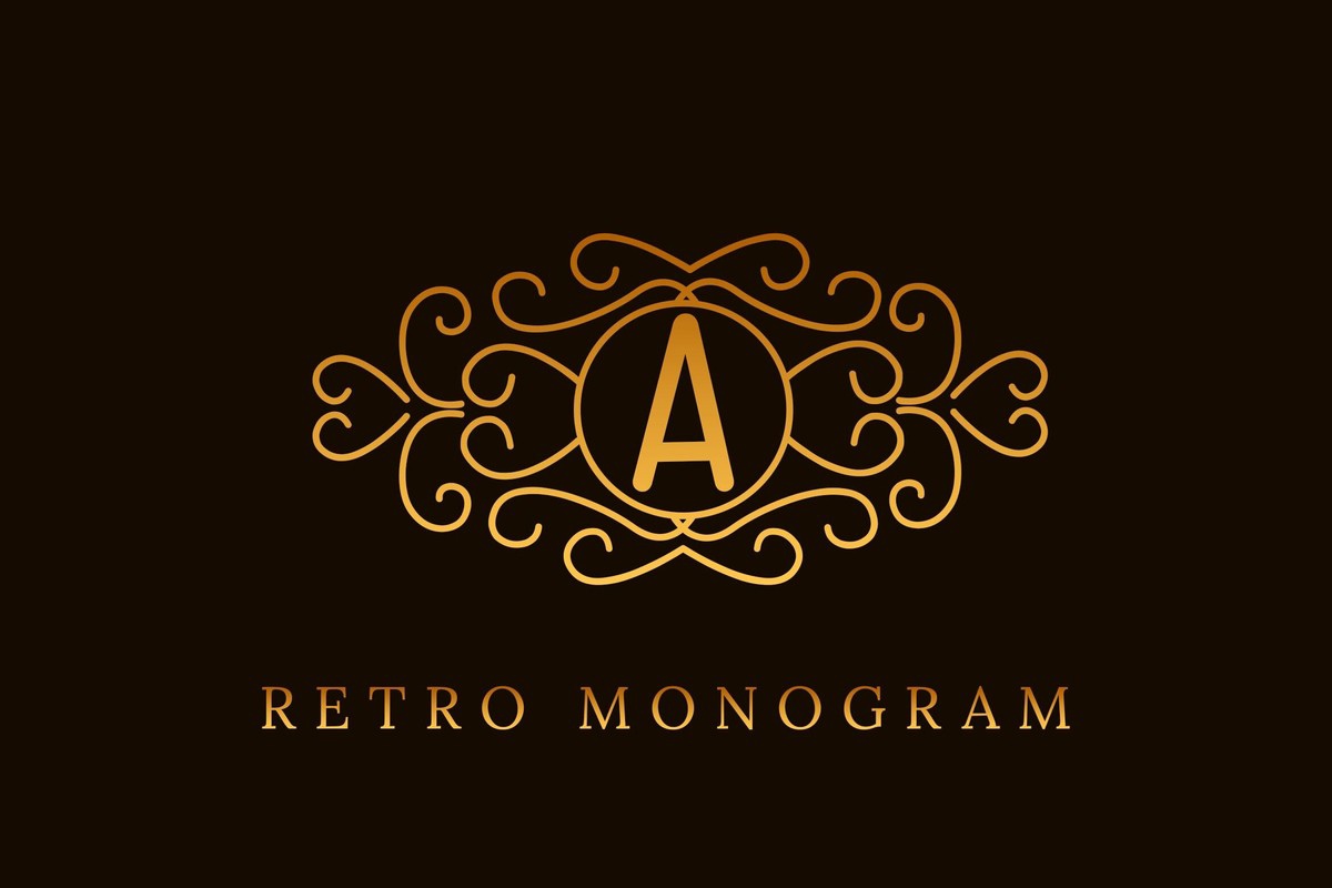 Пример шрифта Retro Monogram #1