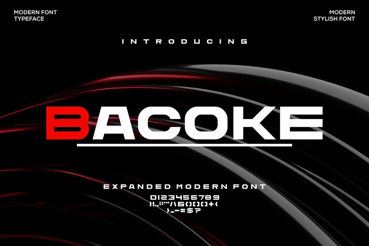 Пример шрифта Bacoke #1