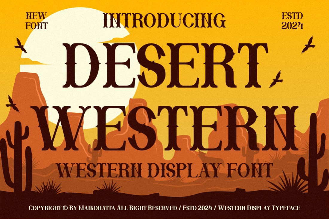 Пример шрифта Desert Western #1
