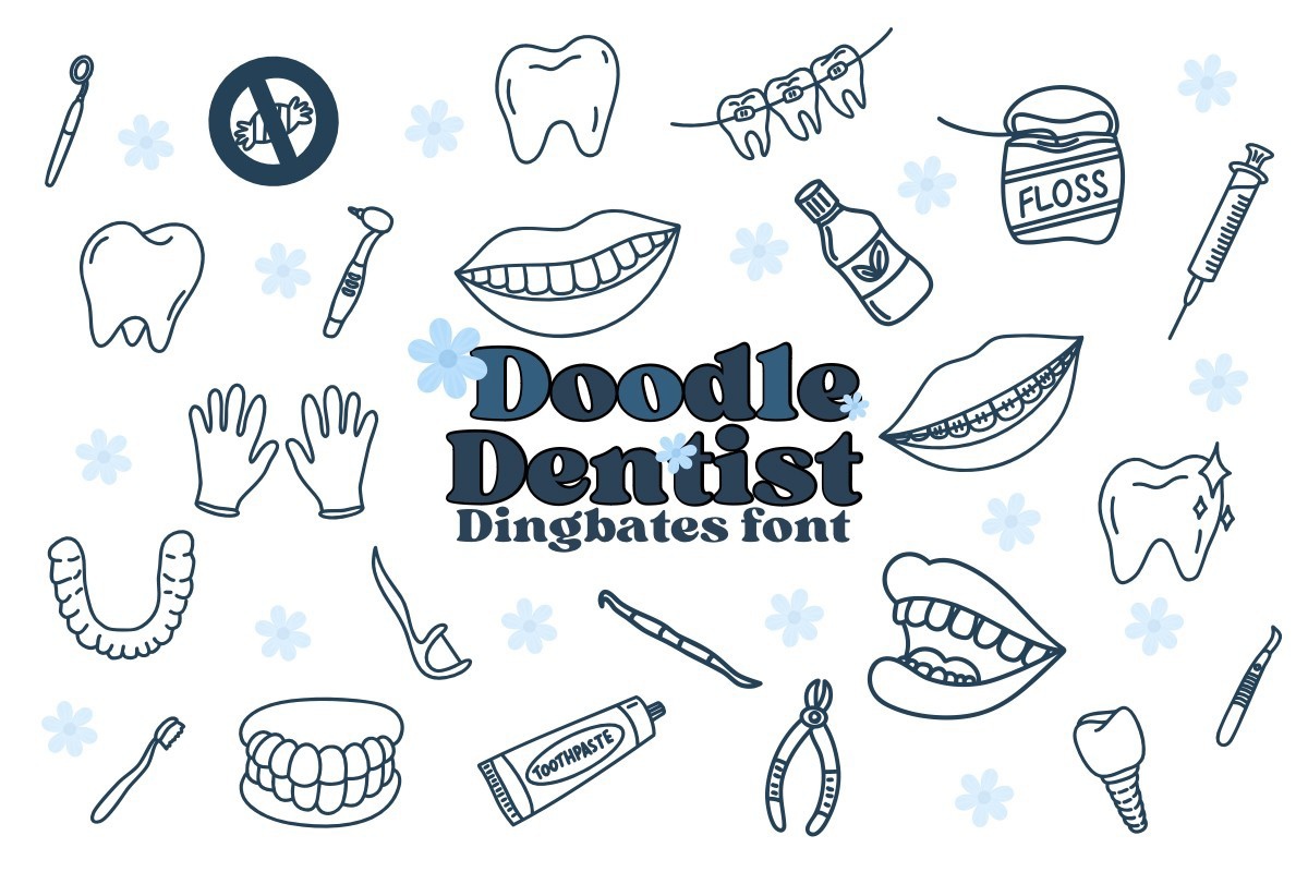 Пример шрифта Doodle Dentist #1