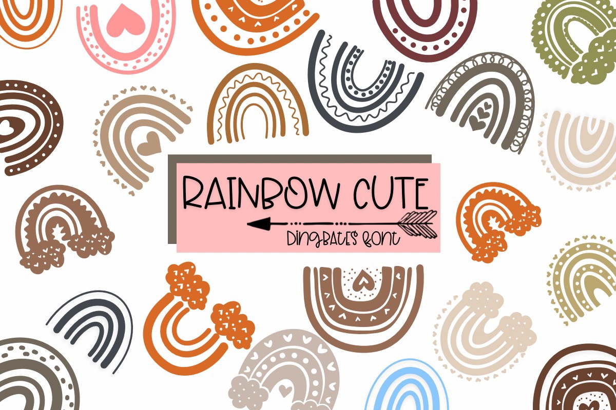 Пример шрифта Rainbow Cute #1