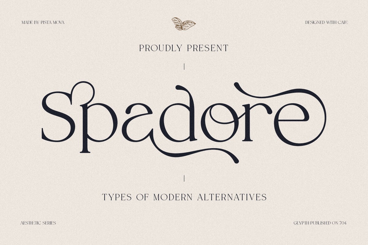 Пример шрифта Spadore #1