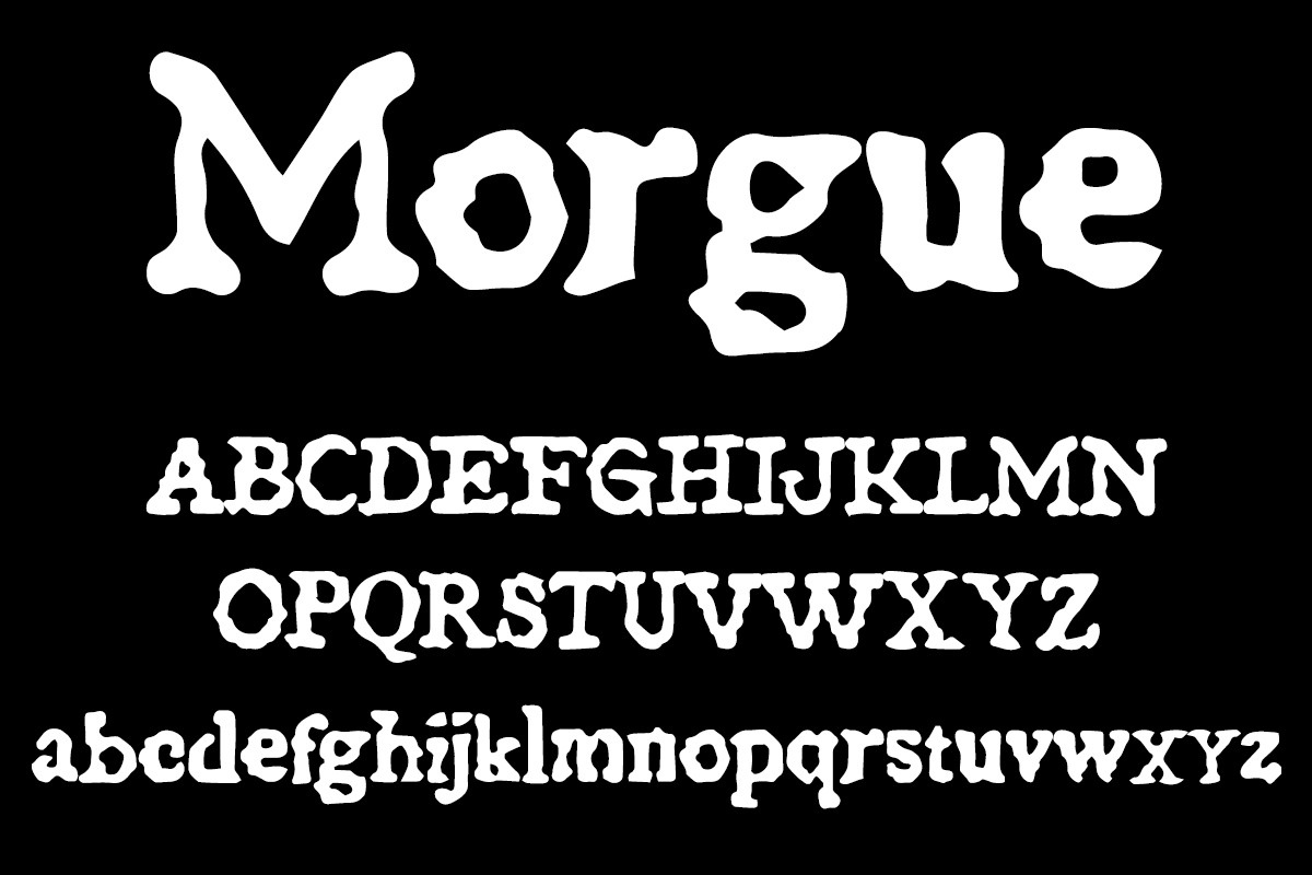 Пример шрифта Morgue #1