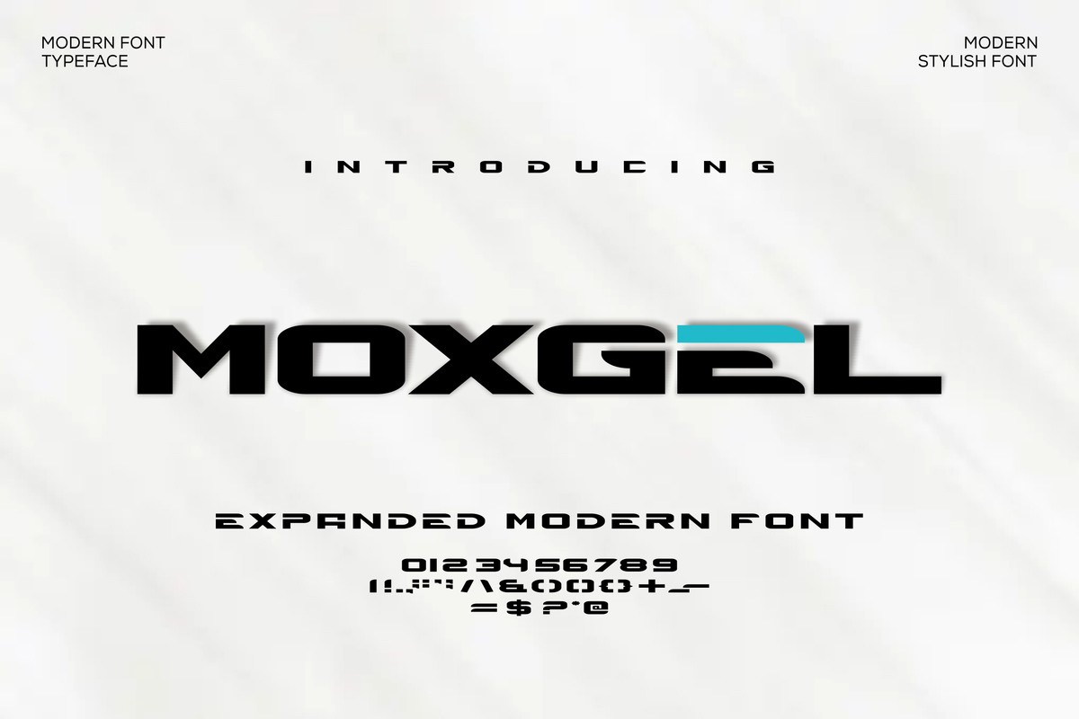 Пример шрифта Moxgel #1