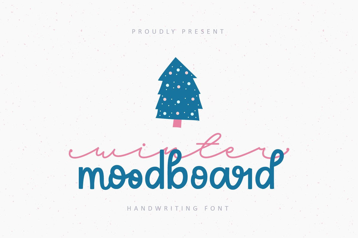 Пример шрифта Winter Moodboard #1
