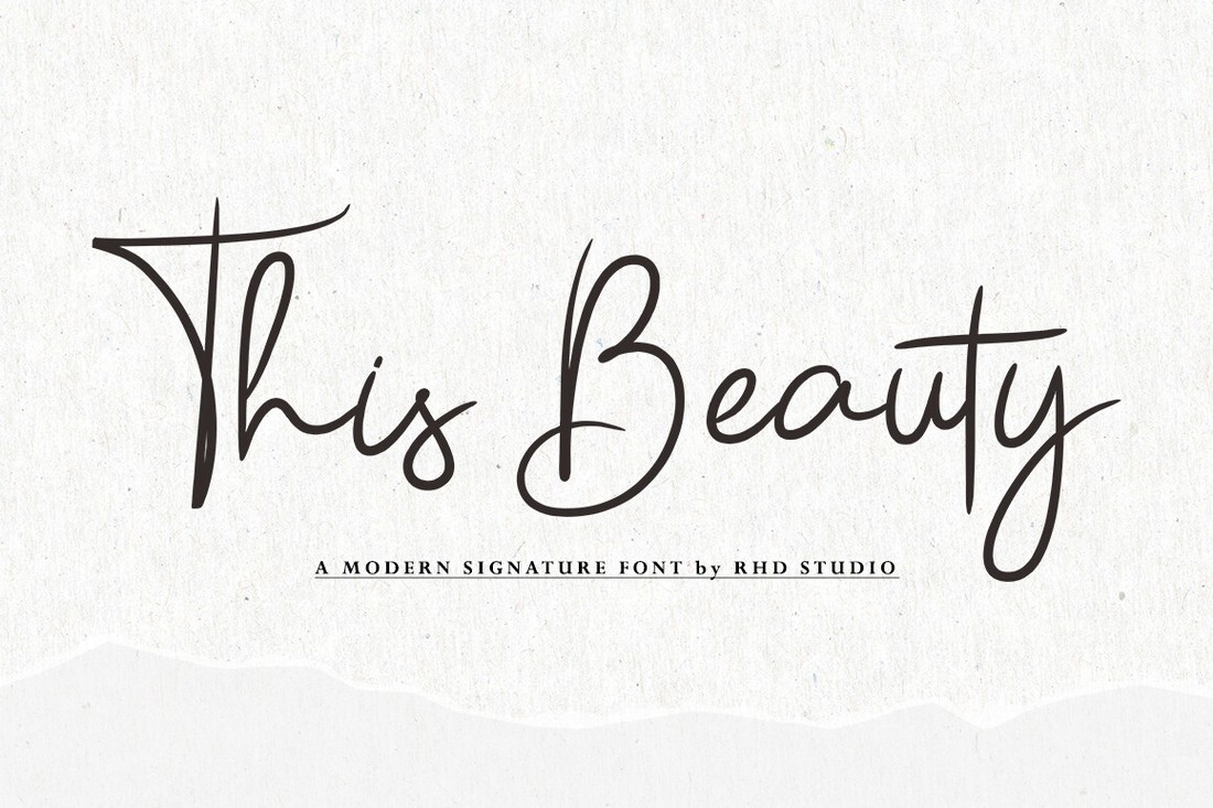 Пример шрифта This Beauty #1