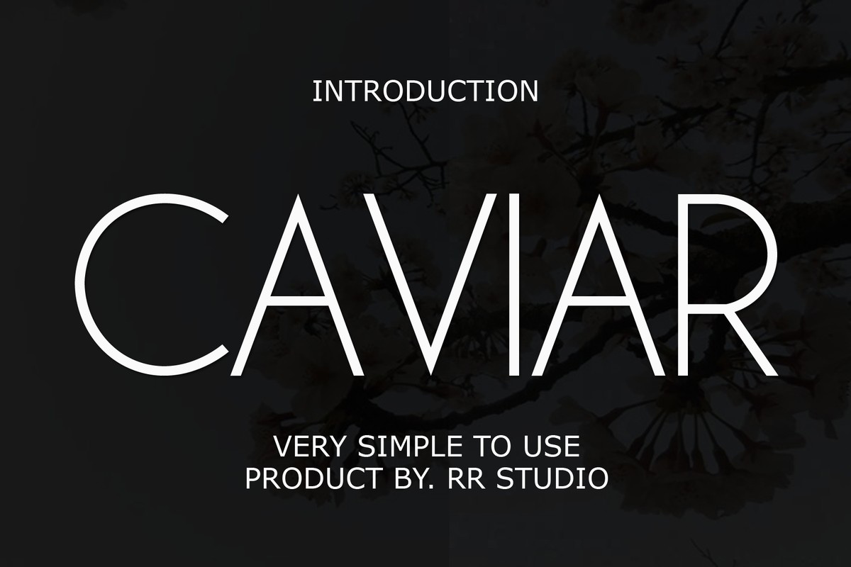 Пример шрифта Caviar #1
