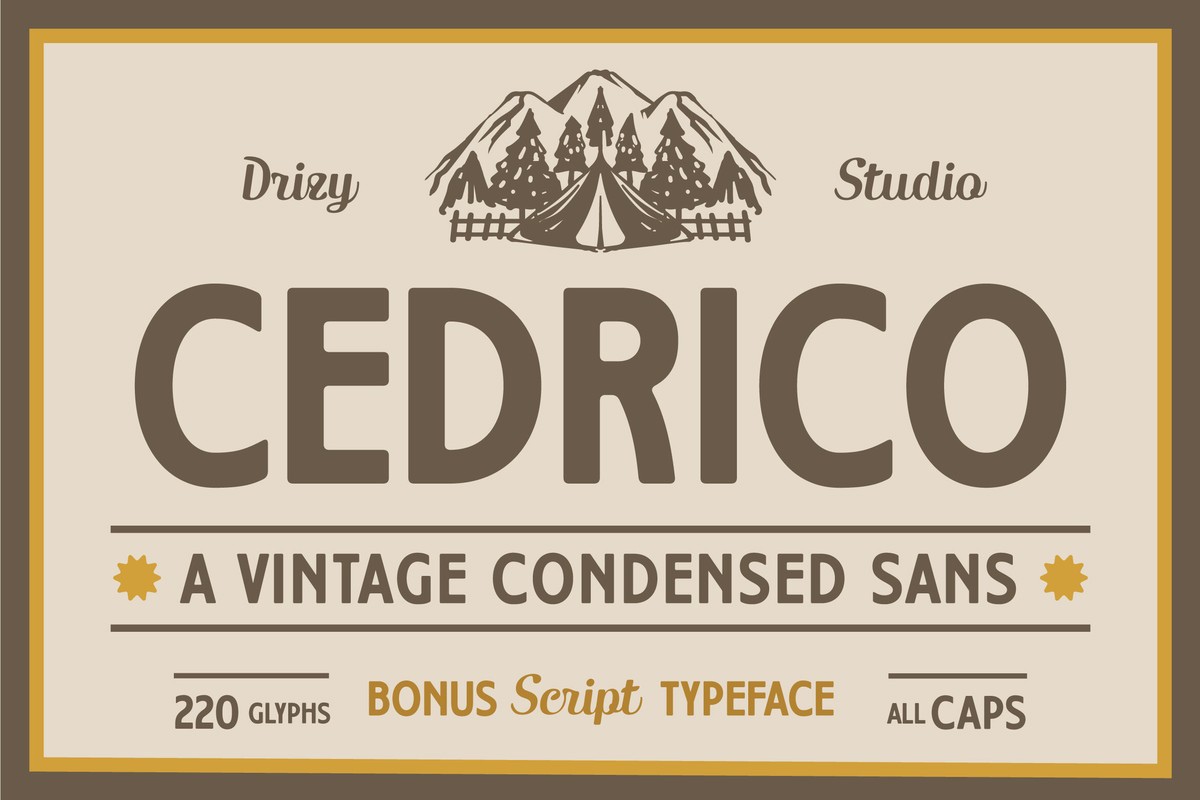 Пример шрифта Cedrico #1