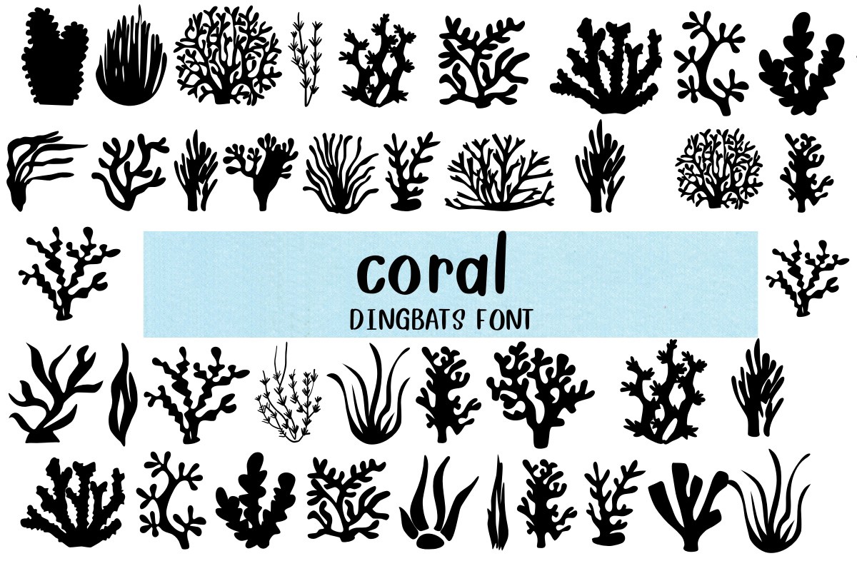 Пример шрифта Coral #1