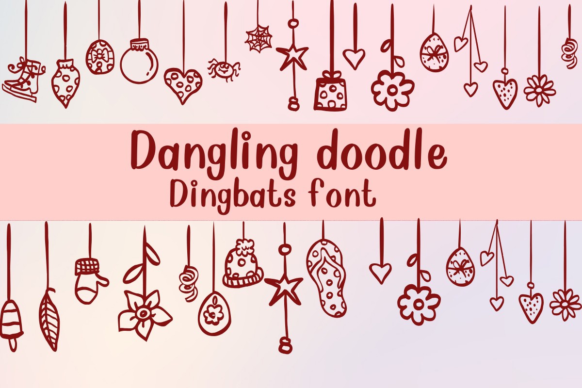 Пример шрифта Dangling Doodle #1