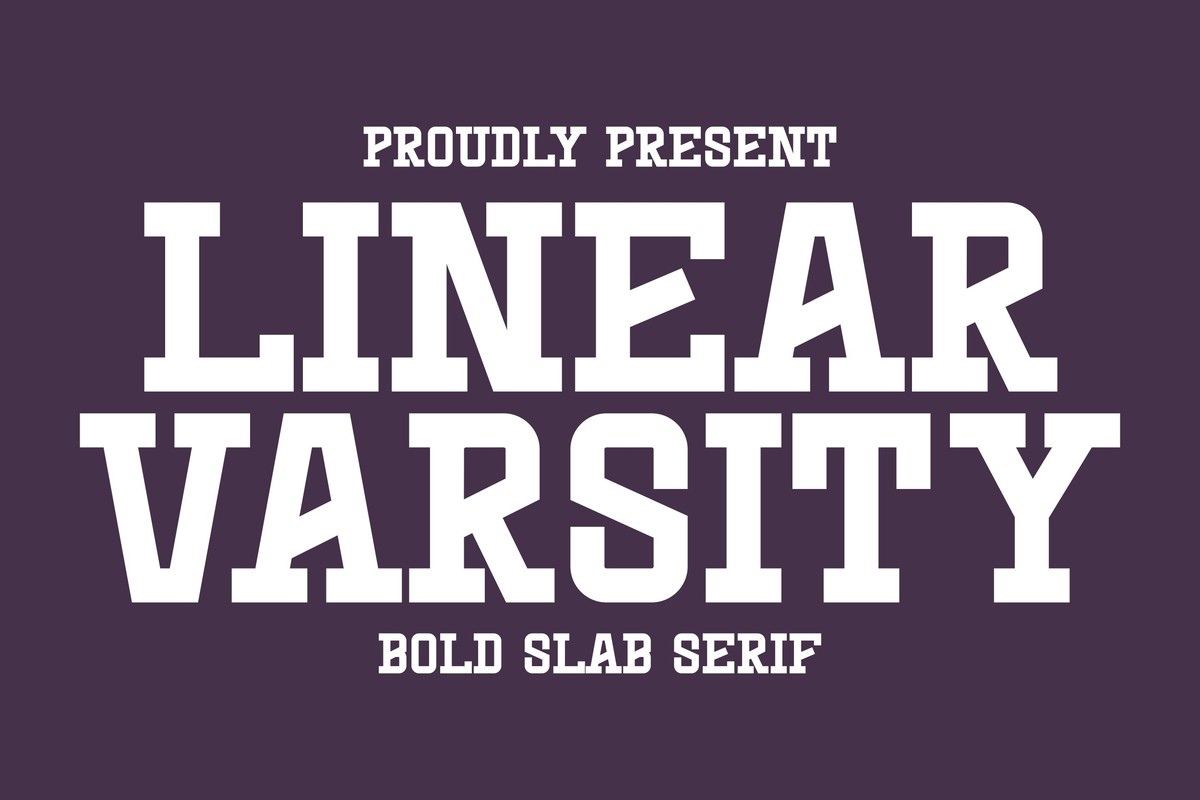 Пример шрифта Linear Varsity #1
