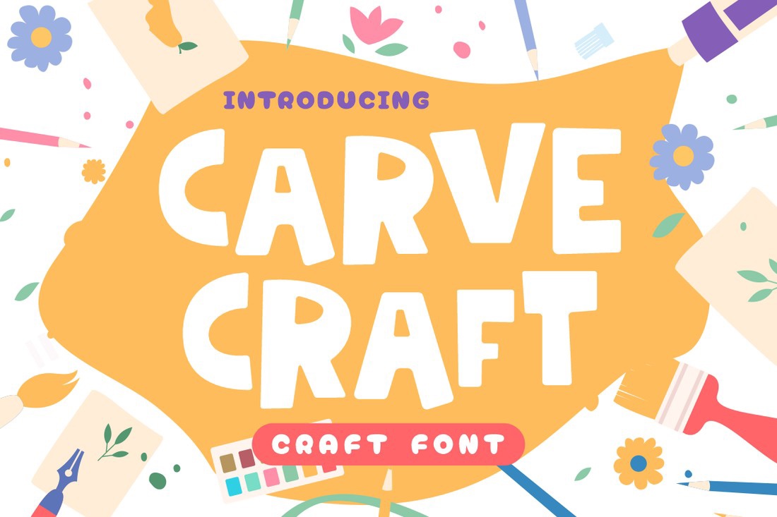 Пример шрифта Carve Craft #1