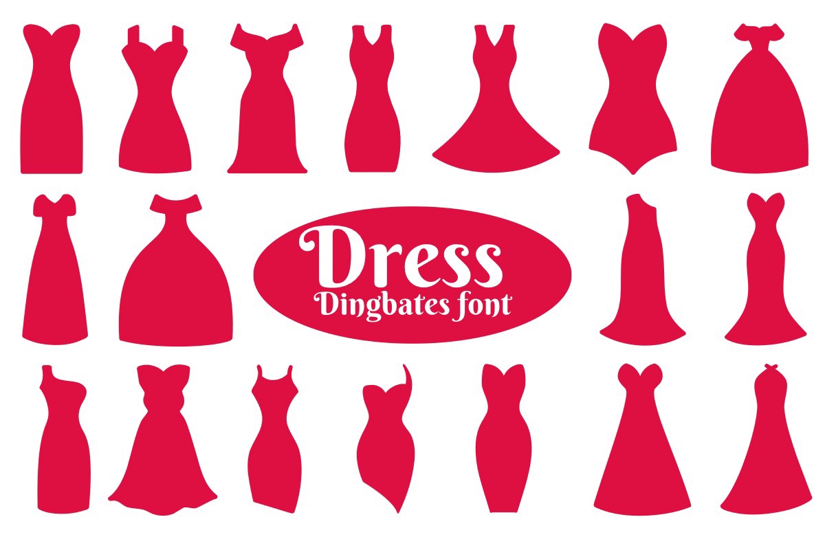 Пример шрифта Dress #1