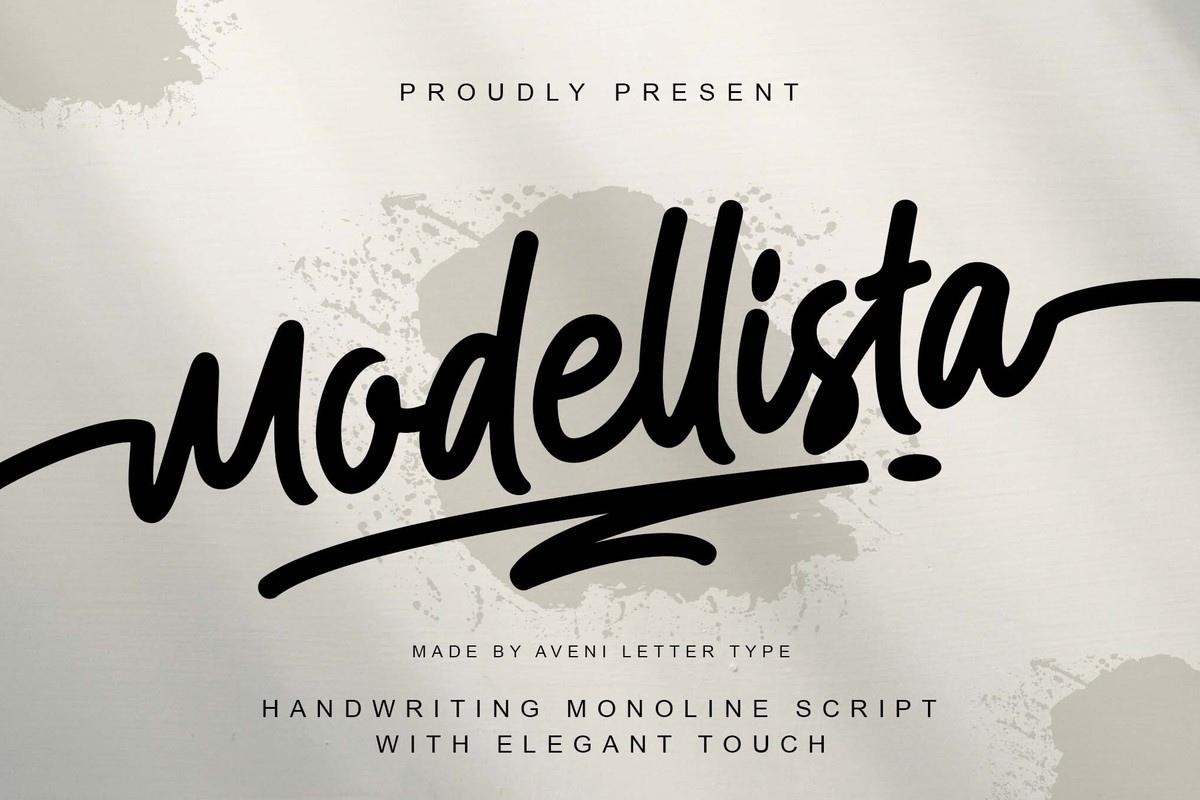 Пример шрифта Modellista #1