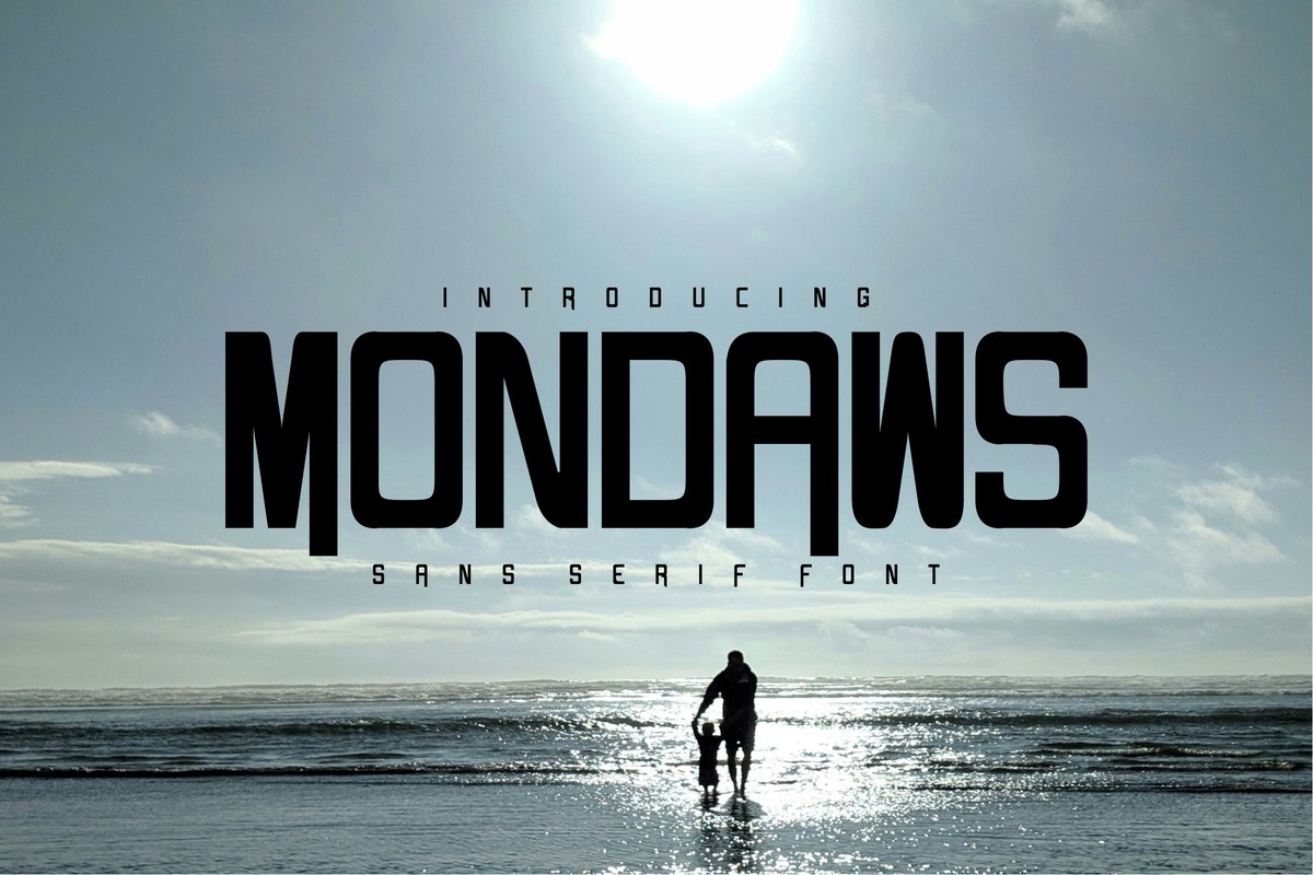 Пример шрифта Mondaws #1