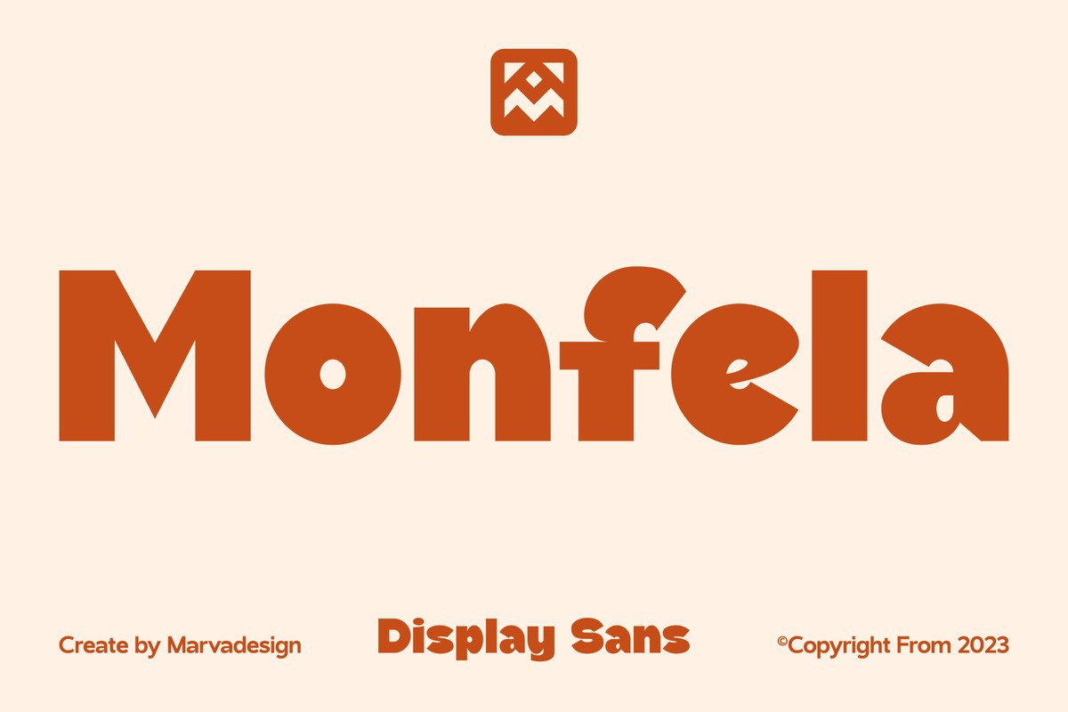 Пример шрифта Monfela #1