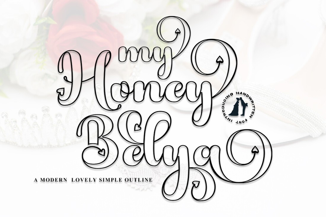 Пример шрифта My Honey Belya Outline #1