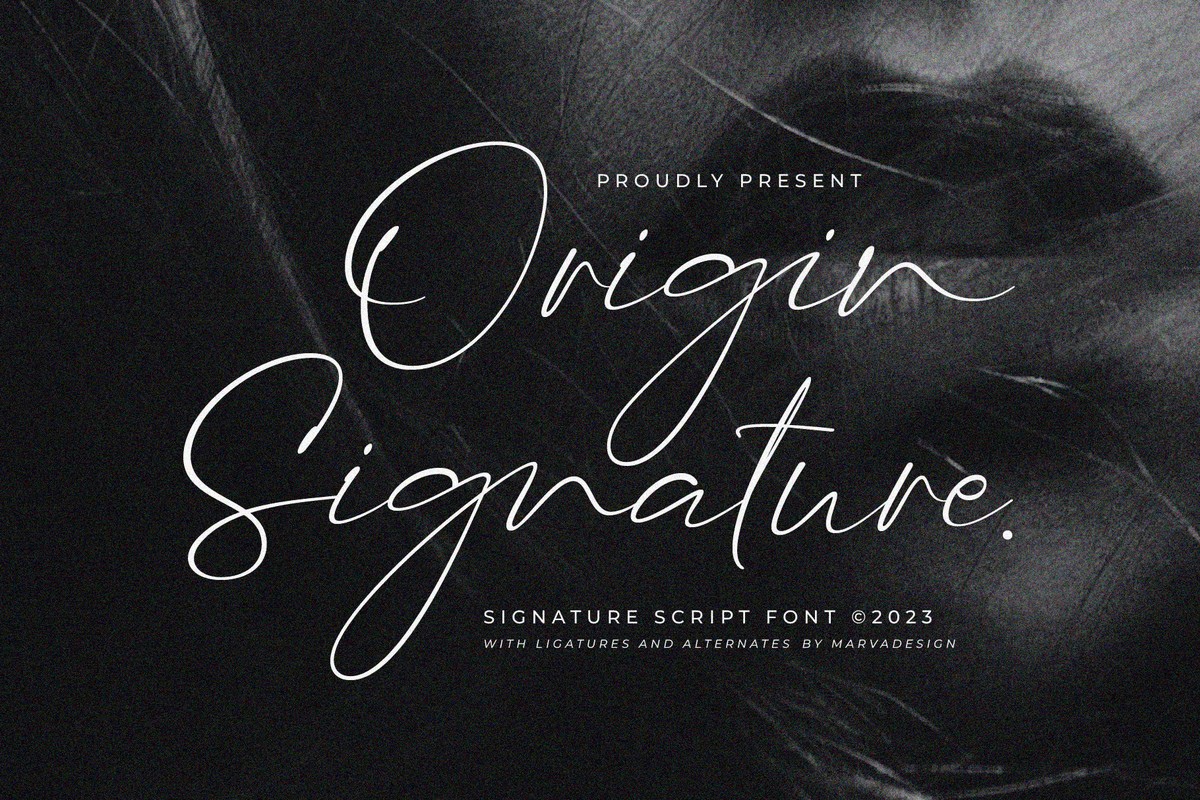 Пример шрифта Origin Signature #1