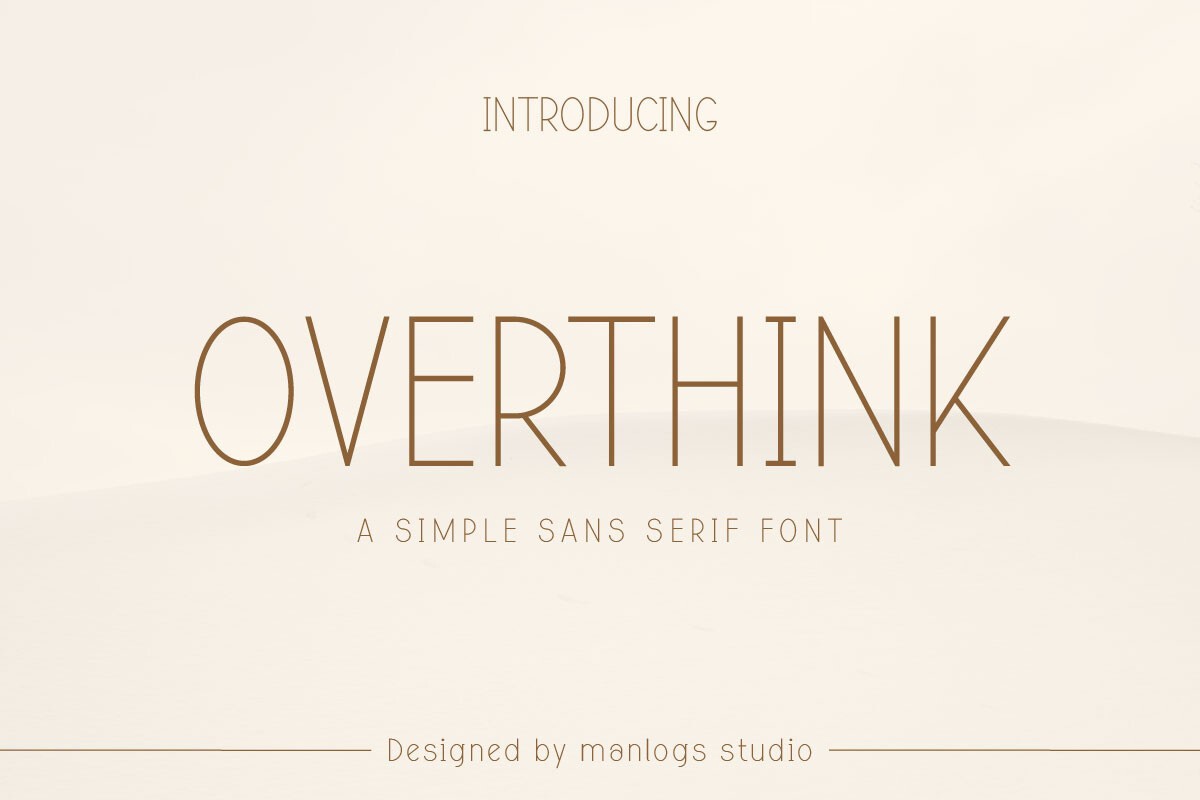 Пример шрифта Overthink #1