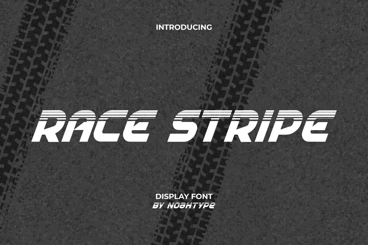 Пример шрифта Race Stripe #1