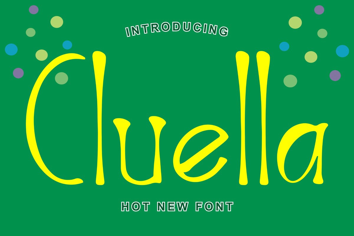 Пример шрифта Cluella #1