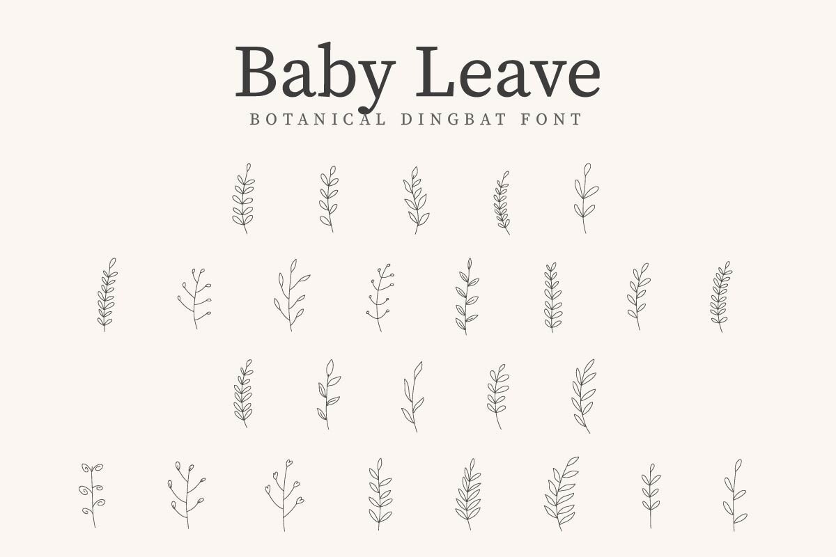 Пример шрифта BabyLeave #1