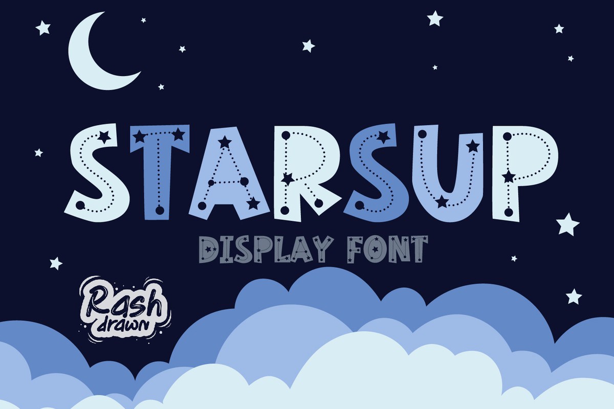 Пример шрифта Starsup #1