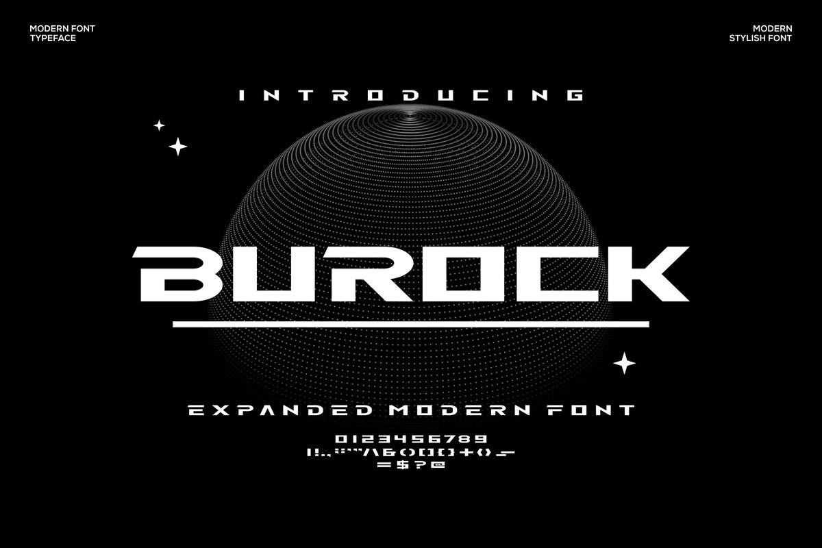 Пример шрифта Burock #1