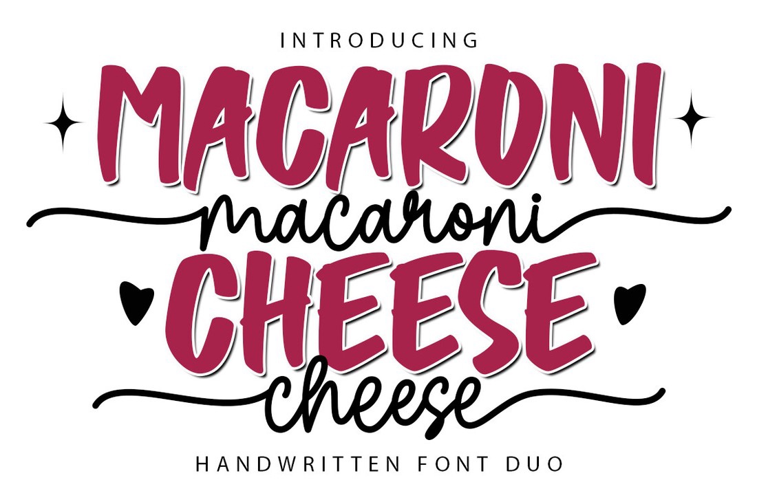 Пример шрифта Macaroni Cheese Duo #1