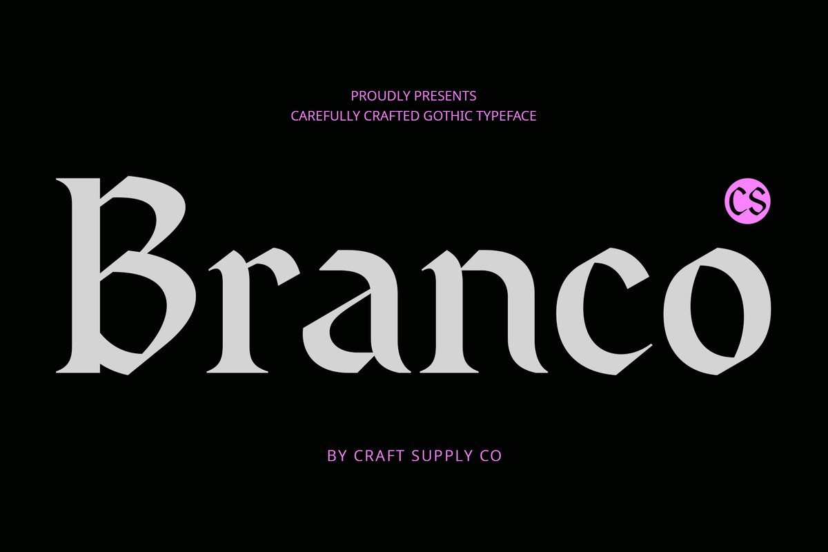 Пример шрифта CS Branco #1