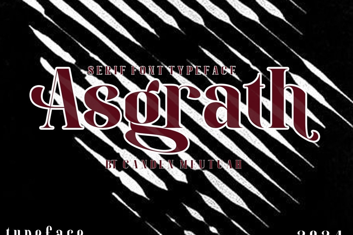 Пример шрифта Asgrath #1