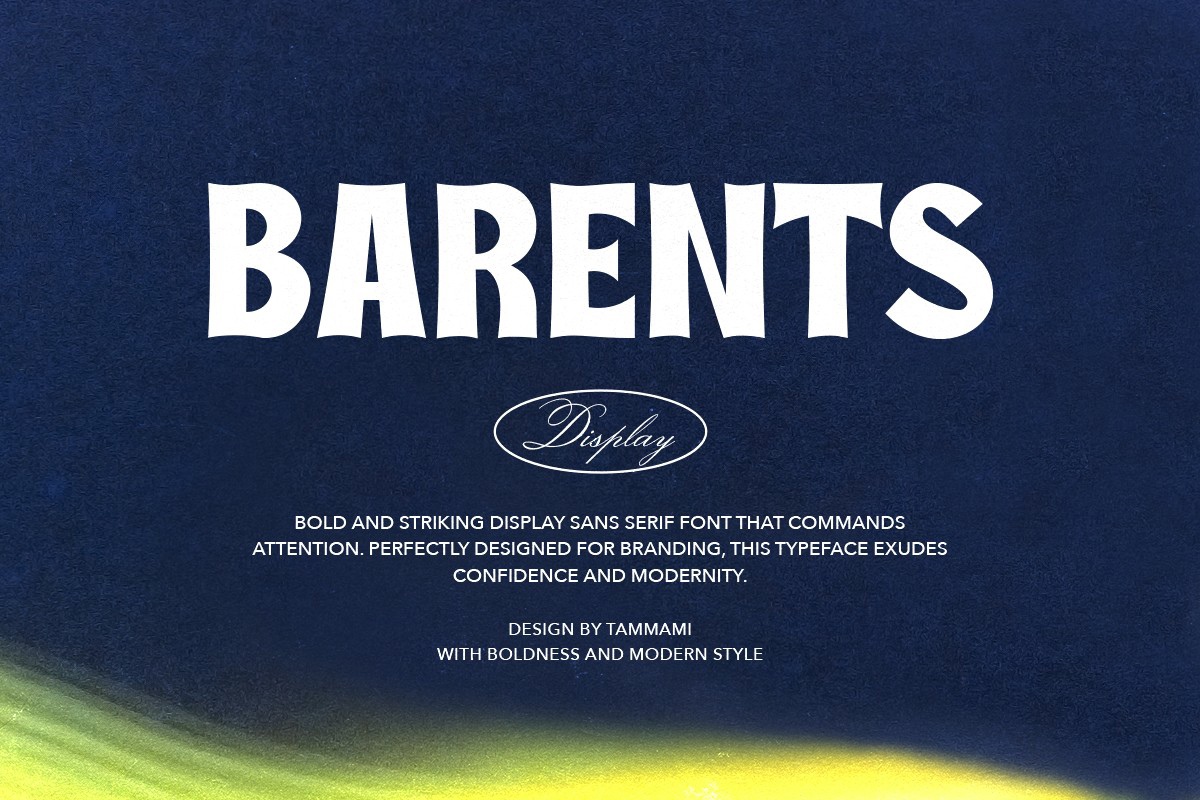 Пример шрифта Barents #1