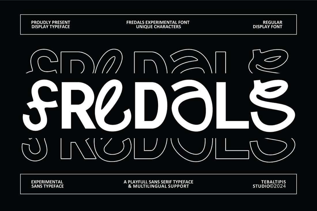 Пример шрифта Fredals #1