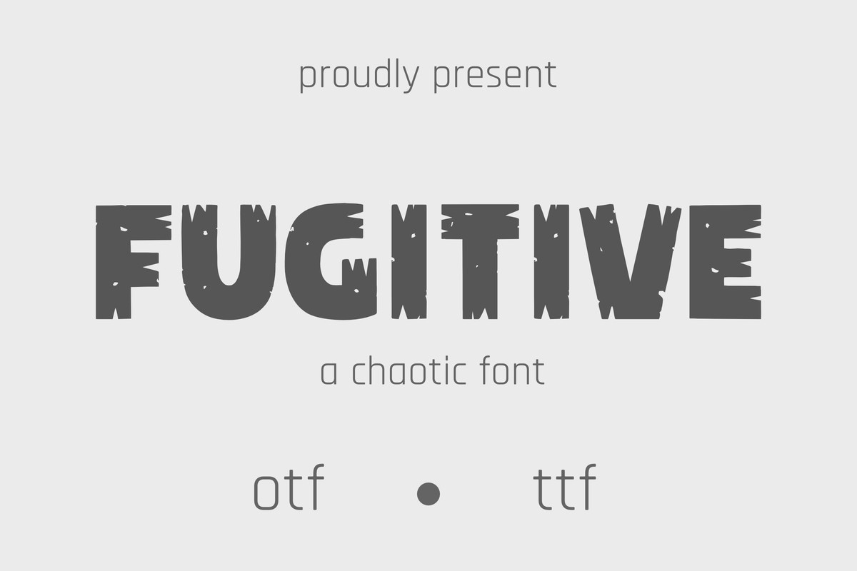 Пример шрифта Fugitive #1
