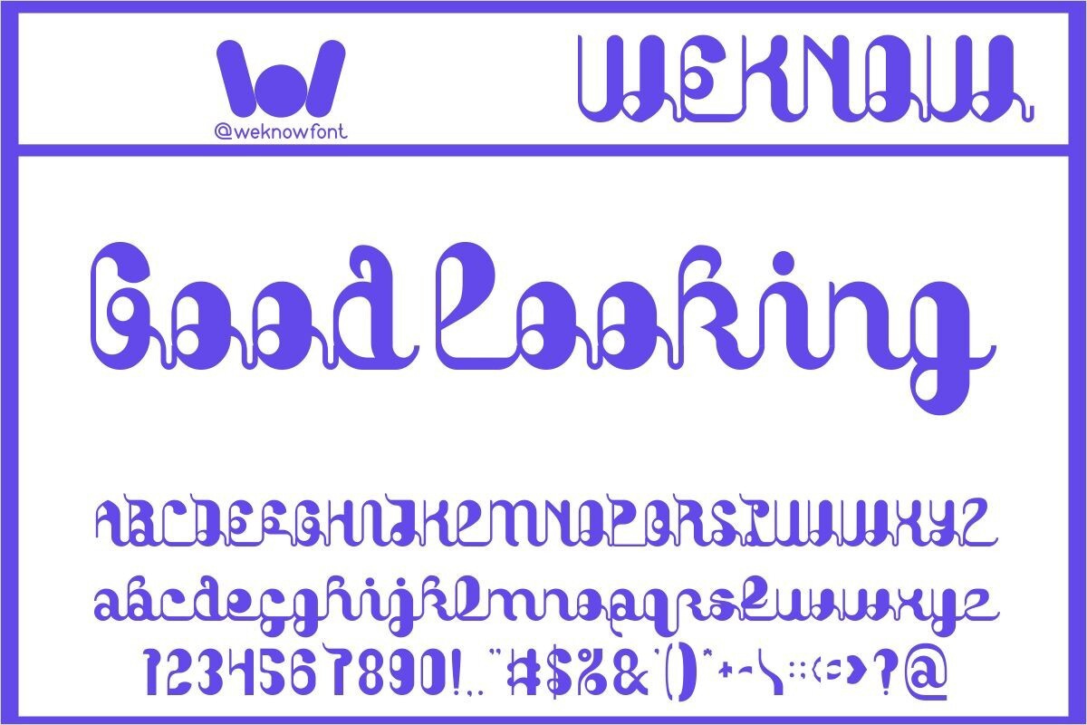 Пример шрифта Good Looking #1