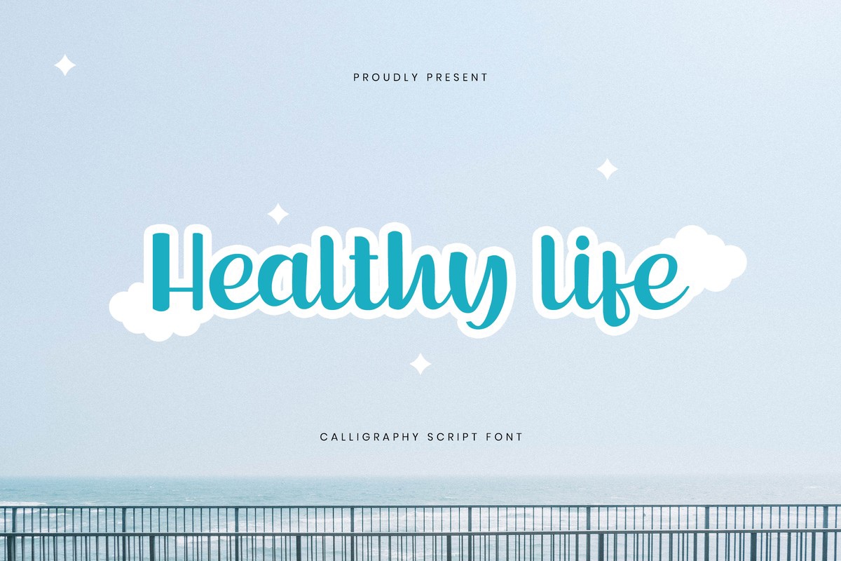 Пример шрифта Healthy Life #1