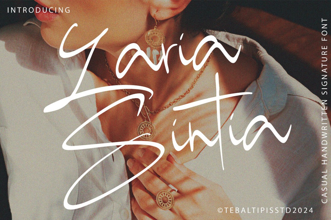 Пример шрифта Laria Sintia Signature #1