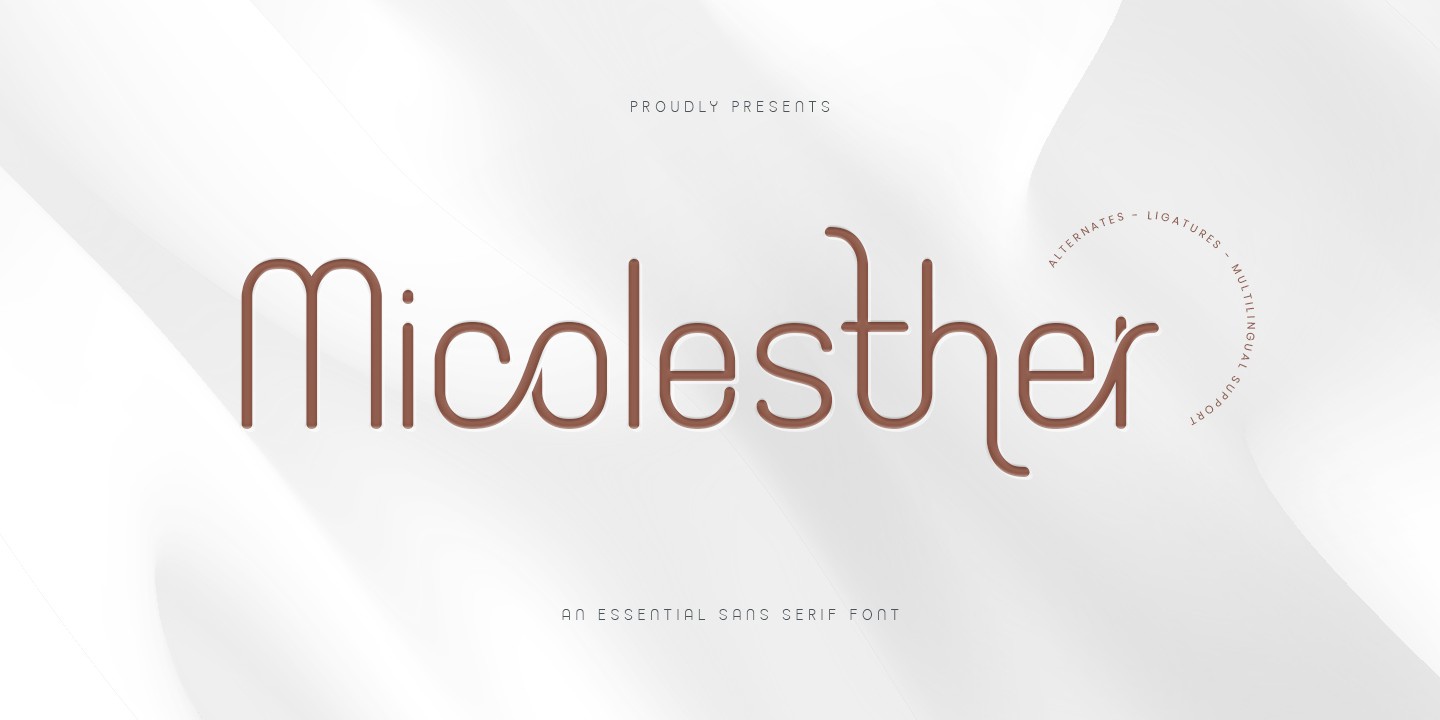 Пример шрифта Micolesther #1