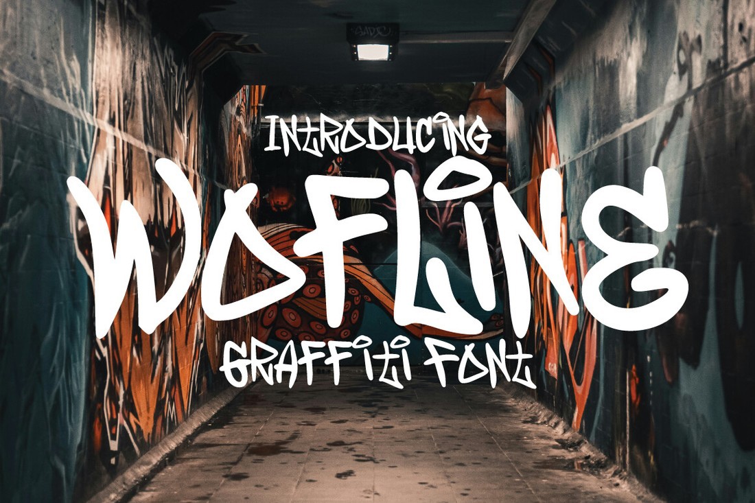 Пример шрифта Wofline Graffiti #1