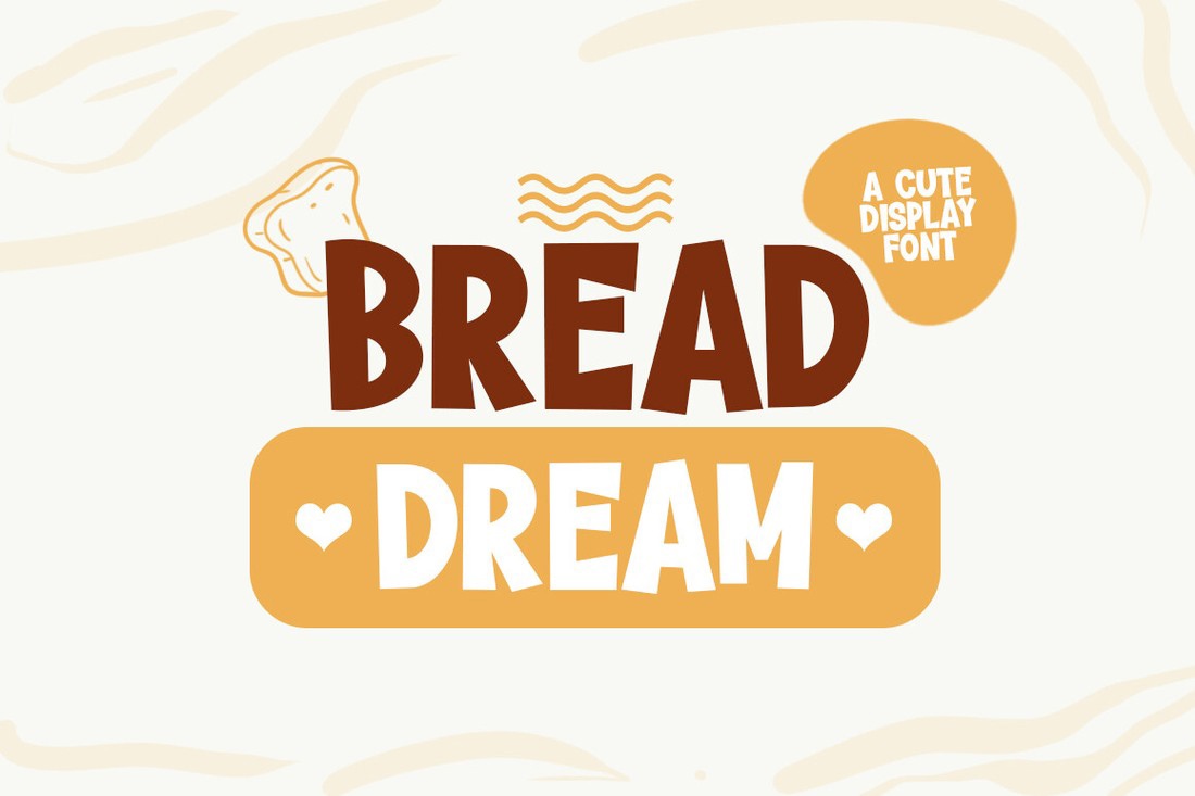 Пример шрифта Bread Dream #1