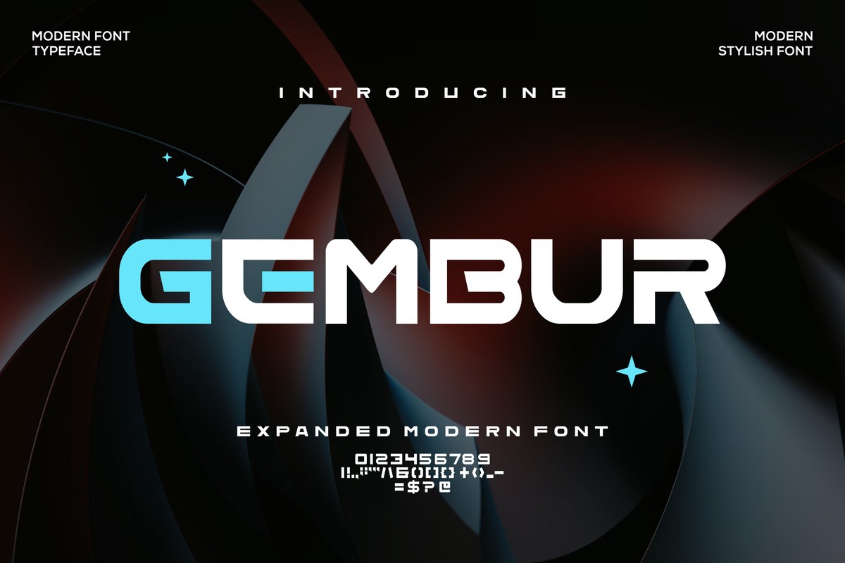 Пример шрифта Gembur #1
