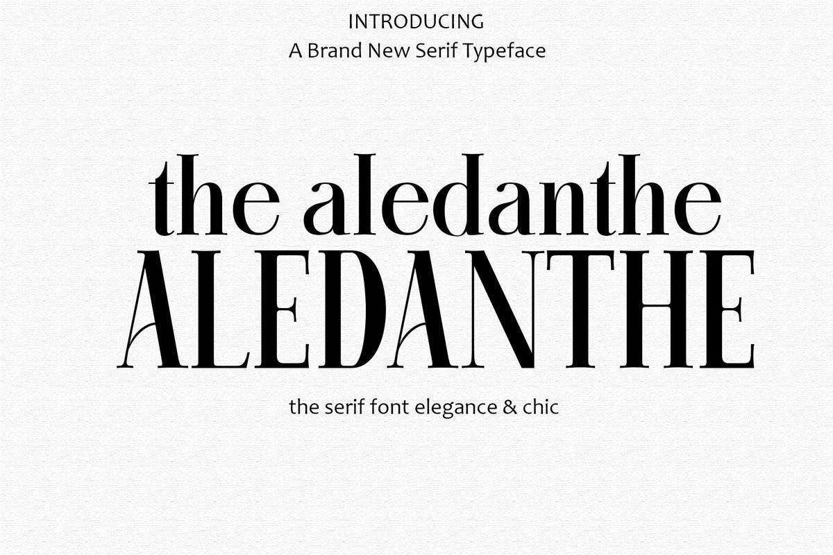 Пример шрифта Aledanthe #1